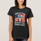 UNCLE SAM DOESN'T CARE SNOWFLAKES Funny American T-shirt (Voorkant)