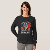 UNCLE SAM DOESN'T CARE SNOWFLAKES Funny American T-shirt (Voorkant volledig)