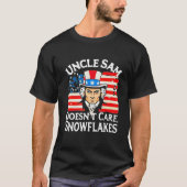 UNCLE SAM DOESN'T CARE SNOWFLAKES Funny American T-shirt (Voorkant)