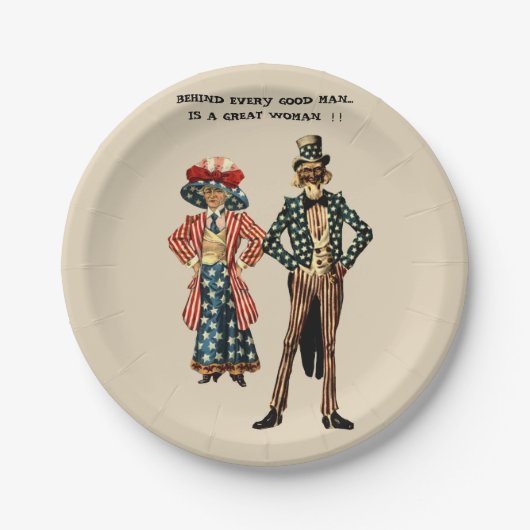 UNCLE SAM EN AUNT SAMANTHA PAPER BORDEN PAPIEREN BORDJE (Voorkant)