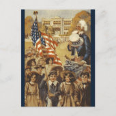 Uncle Sam en de Patriottische Mars Briefkaart (Voorkant)