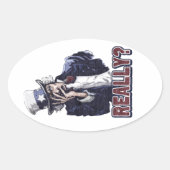 Uncle Sam Facepalm Ovale Sticker (Voorkant)