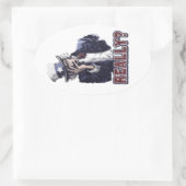 Uncle Sam Facepalm Ovale Sticker (Tas)