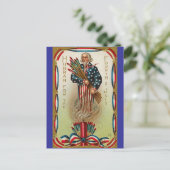 Uncle Sam Forth van juli Briefkaart (Staand voorkant)