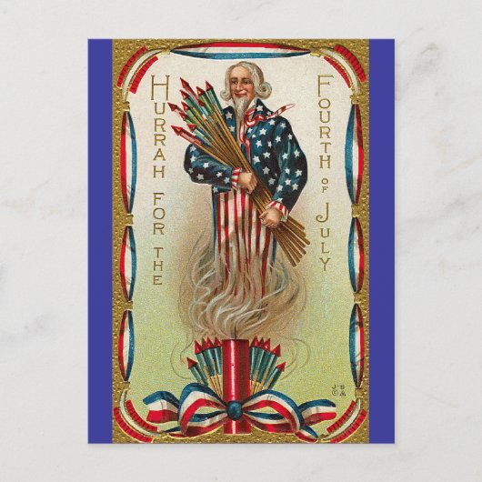 Uncle Sam Forth van juli Briefkaart (Voorkant)