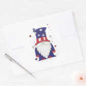 Uncle Sam Gnome Ronde Sticker (Envelop)
