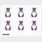 Uncle Sam Gnome Ronde Sticker (Vel)