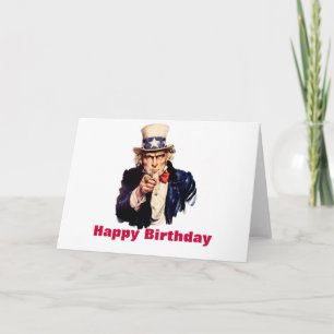 Uncle Sam Happy Birthday Kaart