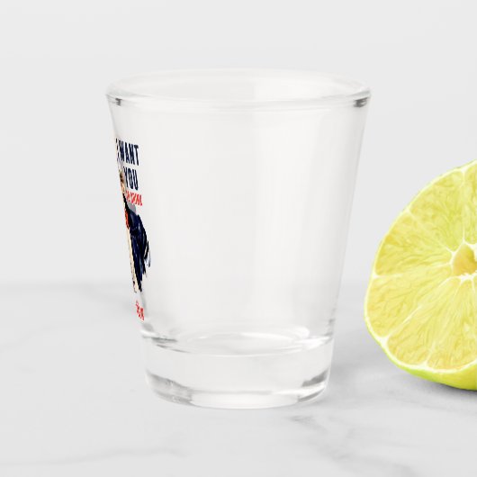 Uncle Sam, ik wil dat je grappig Drink Shot Glas (Rechts)