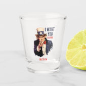 Uncle Sam, ik wil dat je grappig Drink Shot Glas (Voorkant)