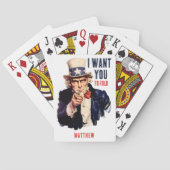 Uncle Sam, ik wil dat je grappig vouwt Pokerkaarten (Achterkant)