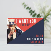 Uncle Sam, ik wil je Groomsman voorstel (Staand voorkant)