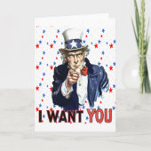 Uncle Sam ik wil je met sterren en strepen backgr Kaart (Voorkant)