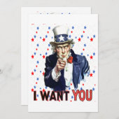 Uncle Sam Ik wil je met sterren en strepen Kaart (Voorkant / Achterkant)