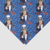Uncle Sam Ik wil je met sterren en strepen Tissuepapier (Detail)