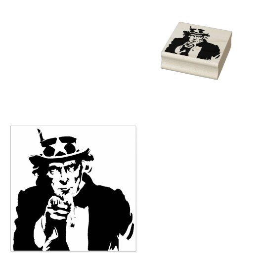 Uncle Sam kunststempel Rubberstempel (Gestempeld)