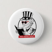 Uncle Sam leest verboden boeken Ronde Button 5,7 Cm (Voorkant)
