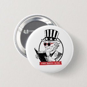 Uncle Sam leest verboden boeken Ronde Button 5,7 Cm