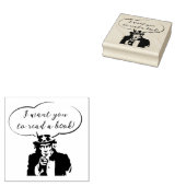 UNCLE SAM LEZEN EEN BOEKRUBBERSTEMP RUBBERSTEMPEL (Gestempeld)