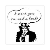 UNCLE SAM LEZEN EEN BOEKRUBBERSTEMP RUBBERSTEMPEL (Afrduk)