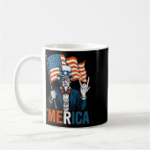 Uncle Sam Merica Rock Funny 4th of July Amerikaans Koffiemok (Links)
