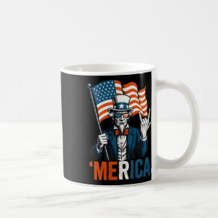 Uncle Sam Merica Rock Funny 4th of July Amerikaans Koffiemok