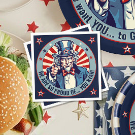 Uncle Sam Military Ging Away Party Papier Servet