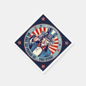 Uncle Sam Military Ging Away Party Papier Servet (Hoek)