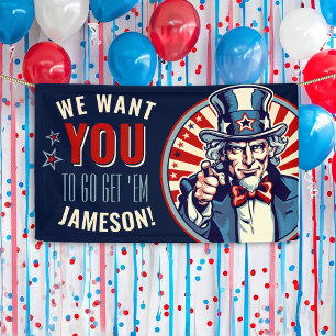  Uncle Sam Military Going Away Party Banner