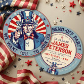 Uncle Sam Military Going Away Party Circle Kaart