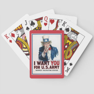 Uncle Sam onbewerkt  foto's Oud esthetisch Pokerkaarten