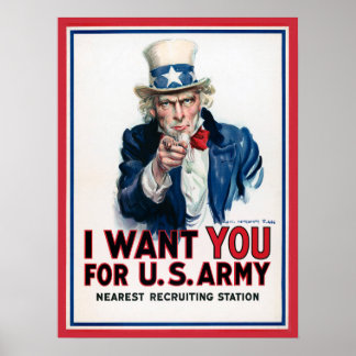 Uncle Sam onbewerkt  foto's Oud esthetisch Poster
