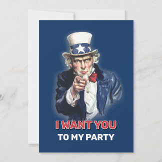 Uncle Sam Party Kaart