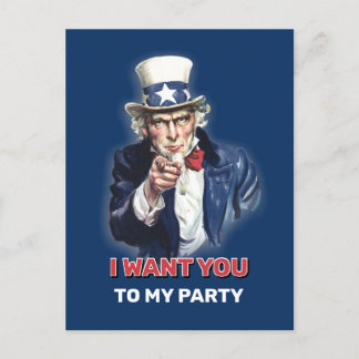Uncle Sam Party Uitnodiging