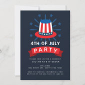 Uncle Sam Pet 4TH van juli Cookout Uitnodiging (Voorkant)