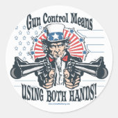 Uncle Sam Pistool controle Sticker (Voorkant)