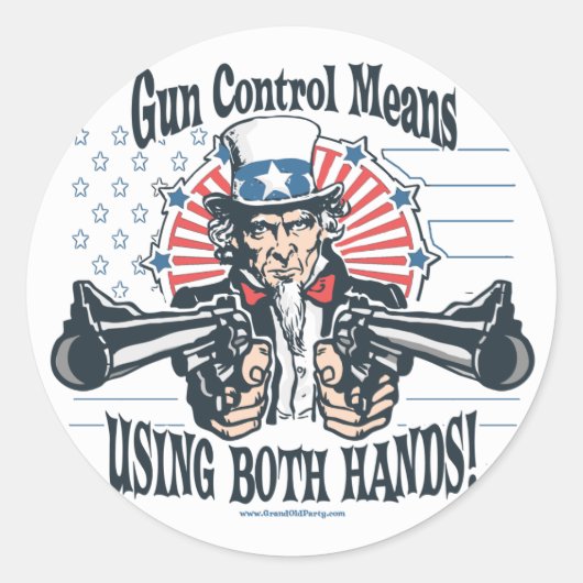 Uncle Sam Pistool controle Sticker (Voorkant)
