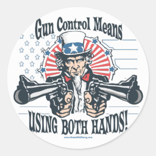 Uncle Sam Pistool controle Sticker