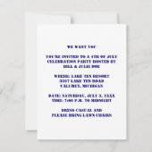 UNCLE SAM POINTING Party INVITATION ~EZ2 CUSTOMIZE Kaart (Achterkant)