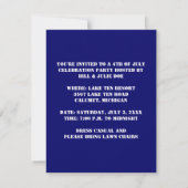 UNCLE SAM POINTING Party INVITATION ~EZ2 CUSTOMIZE Kaart (Achterkant)