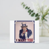 Uncle Sam Poster Hoge kwaliteit Briefkaarten (Staand voorkant)