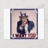 Uncle Sam Poster Hoge kwaliteit Briefkaarten (Voorkant)