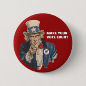 Uncle Sam Prohibition Party Ronde Button 5,7 Cm (Voorkant)