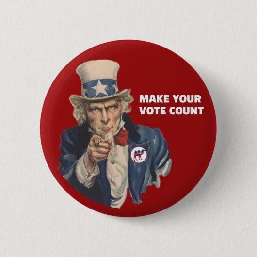 Uncle Sam Prohibition Party Ronde Button 5,7 Cm (Voorkant)