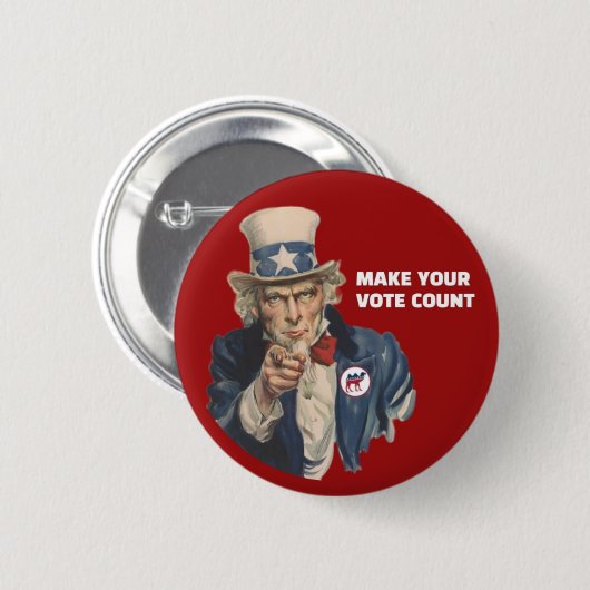 Uncle Sam Prohibition Party Ronde Button 5,7 Cm (Voorkant /achterkant)