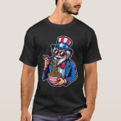 Uncle Sam Ramen Anime Amerikaanse vlag 4 juli T-shirt (Voorkant)