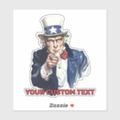 Uncle Sam Recruiting Sticker (Vel)
