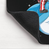 Uncle Sam Riding Shark T Shirt 4 juli Kinder Bo Muismat (Hoek)