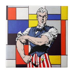 Uncle Sam rolt op met Piet Mondriaan Twist Tegeltje