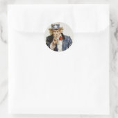 Uncle Sam Ronde Sticker (Tas)